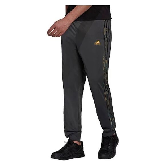 Brand‎ New Adidas Warm-Up Tricot Grey Joggers Size Medium For Men - Picture 1 of 10